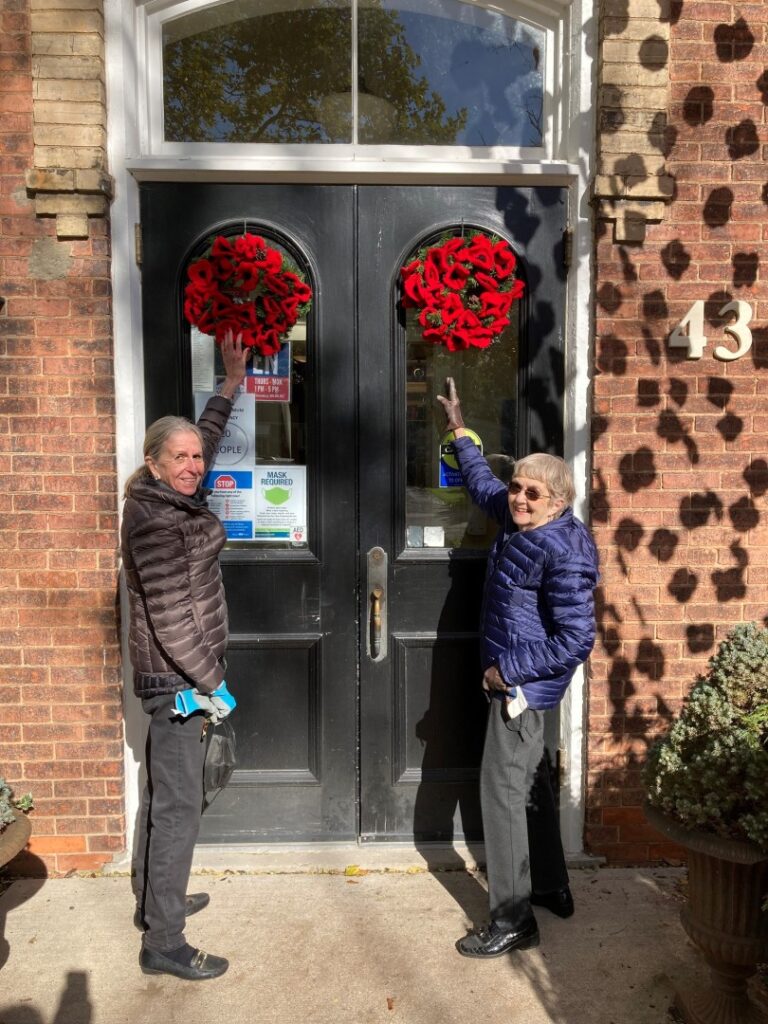 Poppy wreaths and volunteers
